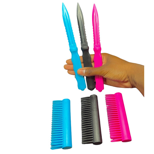 Plastic comb knife